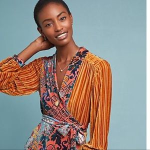 Anthropologie MAEVE Burnout velvet top med 🌟🌟